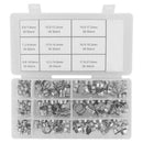 180Pcs/Set 5.8-21mm Stainless Steel Adjustable Ear Hose Clamps Hose Clamps