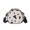 Casual Cow Printed Messenger Bag Women Canvas Small Round Shoulder Pouch