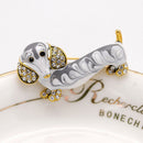 Cute Dachshund Dog Brooches For Women Alloy Rhinestone Enamel Animal Brooch D1Q9