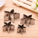 7pcs/set Stainless Steel Rose Flower Petal Calyx Cake Cutter Slicer Set Pas F4S8