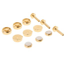 1 Pack Trumpets Finger Buttons Connecting Rods Valve Caps Cover, Golden