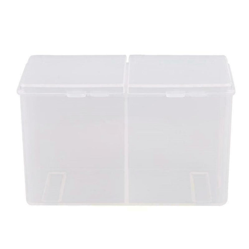 Cleaning Cotton Storage Box Swab Pad Nail Art Compartment Container (White) A