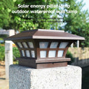 Solar LED Pillar Lamp Waterproof Intelligent Light Control for Garden Yard