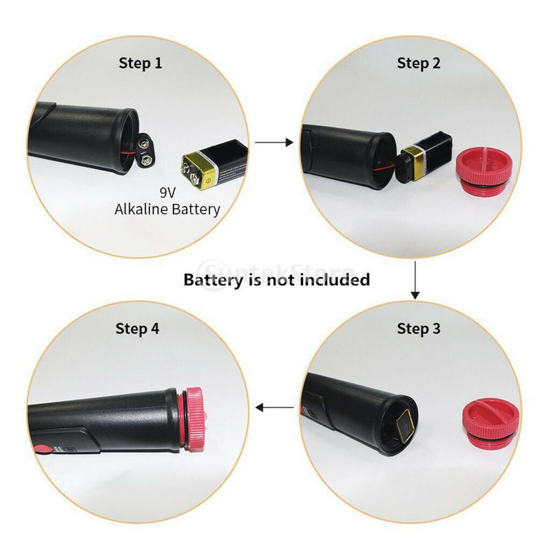 1pc Metal Detector Treasure Hunting Tool Buzzer Vibrate & Holster