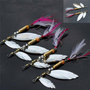 Hook Treble Spinner Bait Tackle Lures Sequins Spoon Feather Fishing Paillette Z