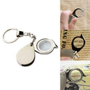 Outdoor Portable Metal Keychain Reading Newspaper Camping New Magnifier Map B2M6