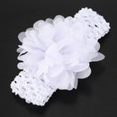 Baby Girls Chiffon Flower Headband Dress Up Headband (White) G9R8