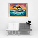 5D DIY Dolphins Diamond Painting Cross Stitch Embroidery Gift Needlework A