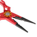 Red Fishing Pliers Line Cutter Split Ring Tools with Sheath and Lanyard