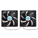 2pcs 120mm 120x25mm 12V 4 Pin DC Brushless PC Computer Case Cooling Cooler Fan