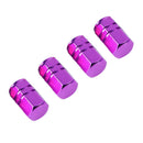 4x Purple Aluminum Alloy Car Tire Wheel Rims Stem Air Valve Cap Tyre Cover Decor