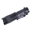 Telescopic Focus Flashlight 200 Lumens Q5 LED Torch 3 Mode Alloy Flashligh@