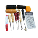 13pcs Wood Handle Leather Craft Tools Kit Leather Hand Sewing Tool Punch  ANV