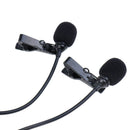 Mini Lavalier Lapel Microphone Dual Headed Recording Clip On Mic usb Interfa Gw