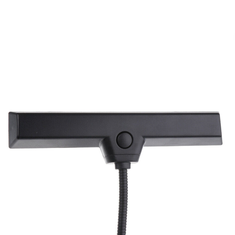 Flexible 9 LED Music Stand Lamp Clip-on Bedroom Desk Book Reading Light Black