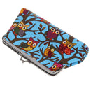Cartoon Coin Purse Money Bag Wallet Owl Pattern(sky blue)
