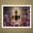 Buddhism Light DIY Round Diamond Painting Embroidery Kits Cross Stitch Set