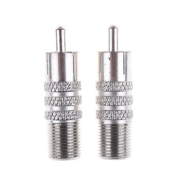 2PCS F-Type F Female to RCA Male Plug RF Coaxial Coax Adapter Connectorã€ LJ