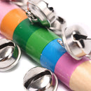 Rainbow Rattle Jingle Handbell Bell Colorful Wooden Bell Orff Instruments BabyME