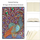 DIY Peafowl Special Shaped Diamond Painting 50 Pages Sketchbook A5 Notebook