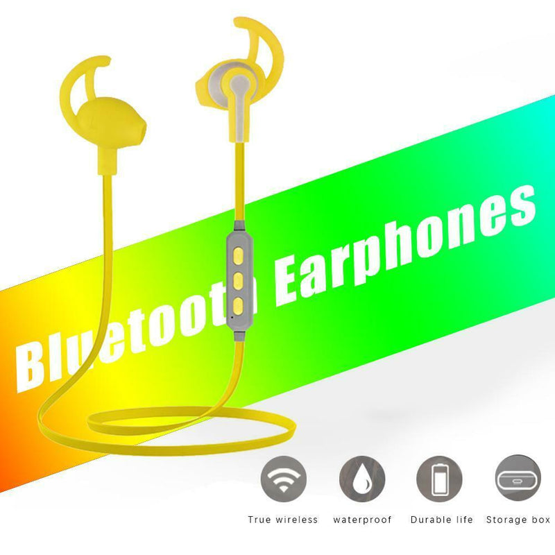 E180 Sweatproof Bluetooth Earphones Sport Stereo Bass Earbuds w/In-Line Mic