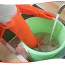 Waterproof Warm Household Dishwashing Dust Glove Long Rubber Gloves Kitchen  Hn