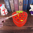 Early childhood education catch worm game color cognitive magnetic strawber