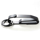 Keychain Belt Buckle Stainless Hanging with 2 Key Ring for Outdoors Camping