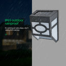 Retro Solar LED Wall Light Outdoor Waterproof Yard Fence Lamp (White Light) A