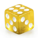 Vehicle Car Tyre Valve Cap Cover Dice Shape Yellow 4 Pcs