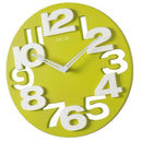 Contemporary Hollow Out Number Design Analog Clock with 12H Display Green