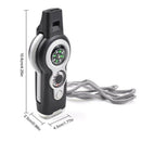 7 in 1 Emergency Survival Hiking Gear,Safety Whistle with