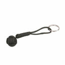 2pcs Parachute Rope Keychain with Army Green Stainless Steel Ball Pendant P2M1