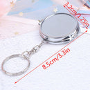 Personalised Folding Mirror Key Ring Keychain Portable Compact  CosmetEW3C