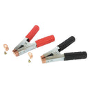 2x Crocodile Clips HEAVY DUTY Copper Battery Test Alligator Clamps