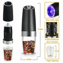 Premium Gravity Electric Salt and Pepper Grinder Set of 2 Battery Powered S