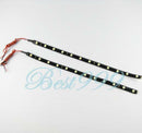 2x White 12 LEDs 30cm/11.8" 5050 SMD LED Strip Light Waterproof 12V Car Decor