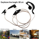 2 Pin PTT Mic Acoustic Air Tube Clip Earpiece Headset for Walkie Talkie