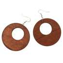 2 Pairs Retro Wood Drop Dangle Earrings Wooden Hook Earring Tribal Jewelry