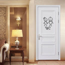 2X(Funny Bathroom Sign Toilet Door Plate Winomo Removable Animation Wc Stic