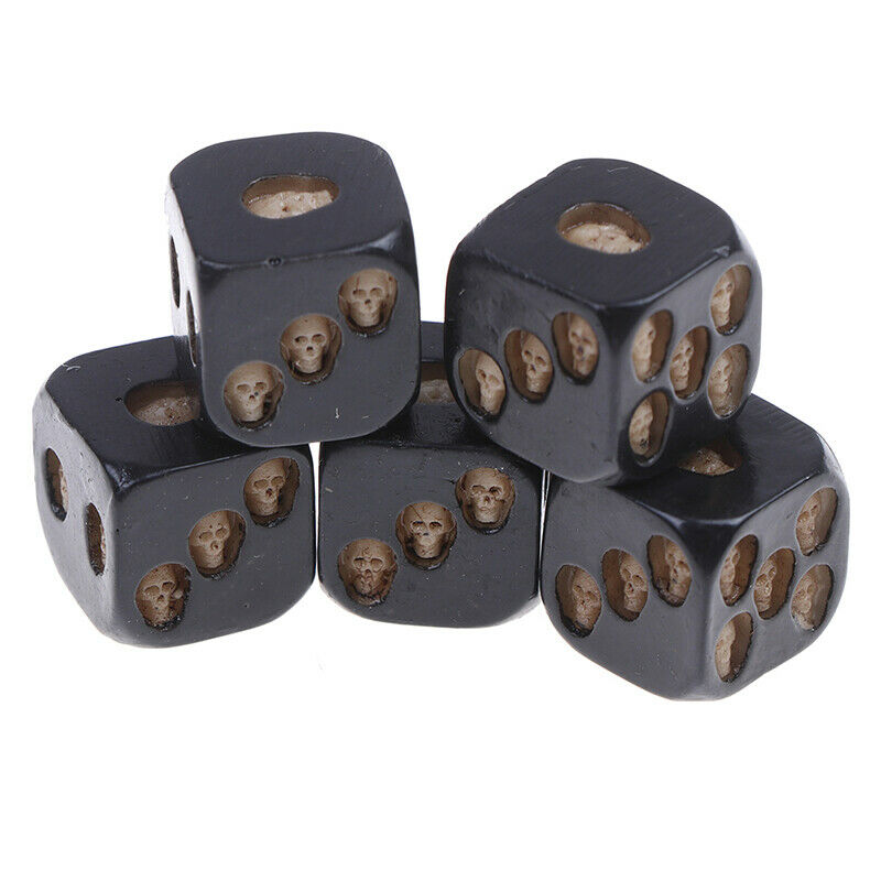 New Black Color 5 Pcs Set Creative Game Cube Dice, Role Playing D ME