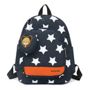 Women Canvas Backpack Teenager Girls Schoolbag Large Knapsack (Navy Blue)