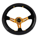 Seasons General PU Leather Car Steering Wheel Anti Slip Protector (Black)