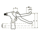 1 Pair of Bike Brake Levers Handbrakes V-Brake MTB Road Fixed Gear Bicycle 22mm