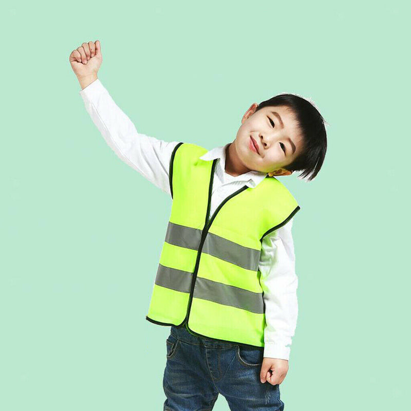 Hi Vis Waistcoat, Unisex Children Hi Vis Vest for Safety and Emergencies - Fit