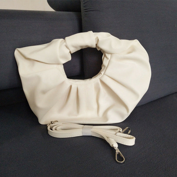 Women Shoulder Bag Female Pleated Dumpling Handbags Purses Travel Soft Clutch