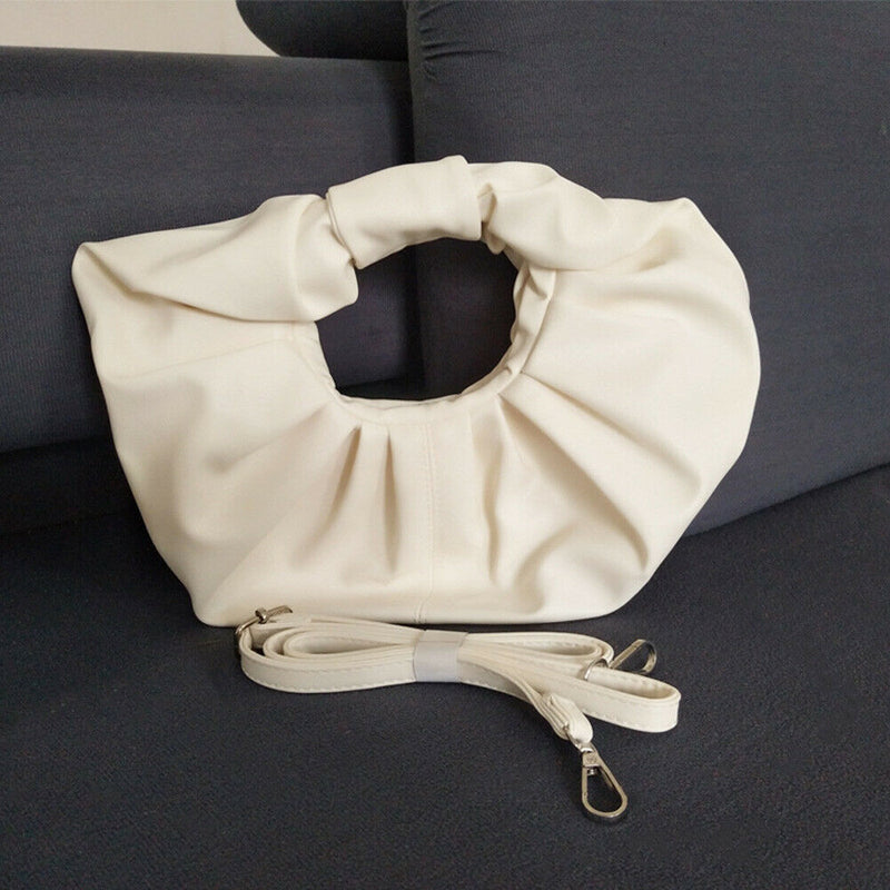 Women Shoulder Bag Female Pleated Dumpling Handbags Purses Travel Soft Clutch