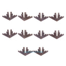 10pcs Jewelry Gift Box Wooden Case Trunk Corner Decor Protector Bronze Tone 25mm