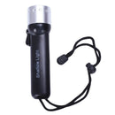 Flashlight Underwater Torch Waterproof Scuba Diving Lamp Light, Black