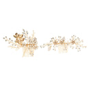 Crystal Flower Leaf Hair Comb Wedding Party Prom Birdal Fashion Hair Jewelry